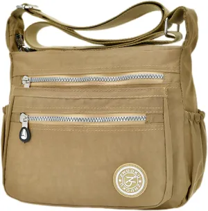 KXF Women's Waterproof Nylon Casual Crossbody Shoulder Messenger Bag Travel Purse Handbag with Multi Pocket