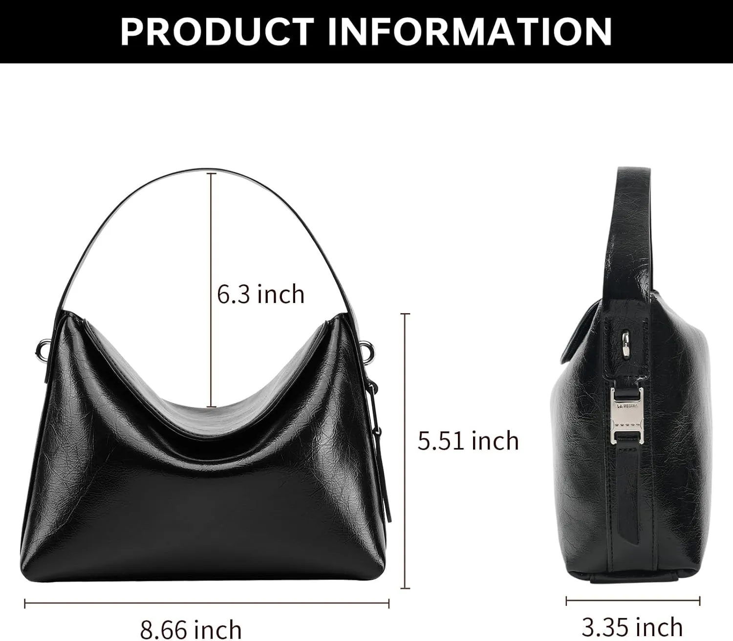 LA FESTIN Small Purse Leather Handbags for Women: Shoulder Crossbody Bag - Handbag with Strap