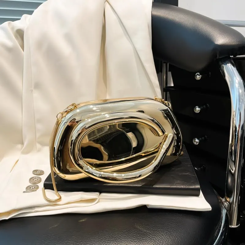 Ladies All-Match Shoulder Bag with Chain Versatile Sling Bag Buckle Elegant Evening Bag Shopping Travel Party Phone