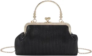 Ladies Stylish Soft PU Leather Handbag with Top Handle Chain Crossbody Shoulder Bag for Daily Use and Special Occasion