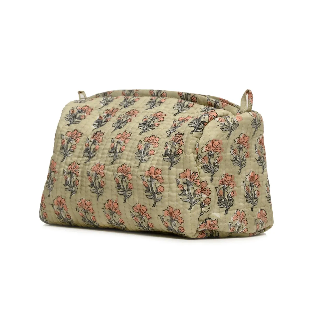 LAJWANTI BUTTI QUILTED TOILETRY BAG