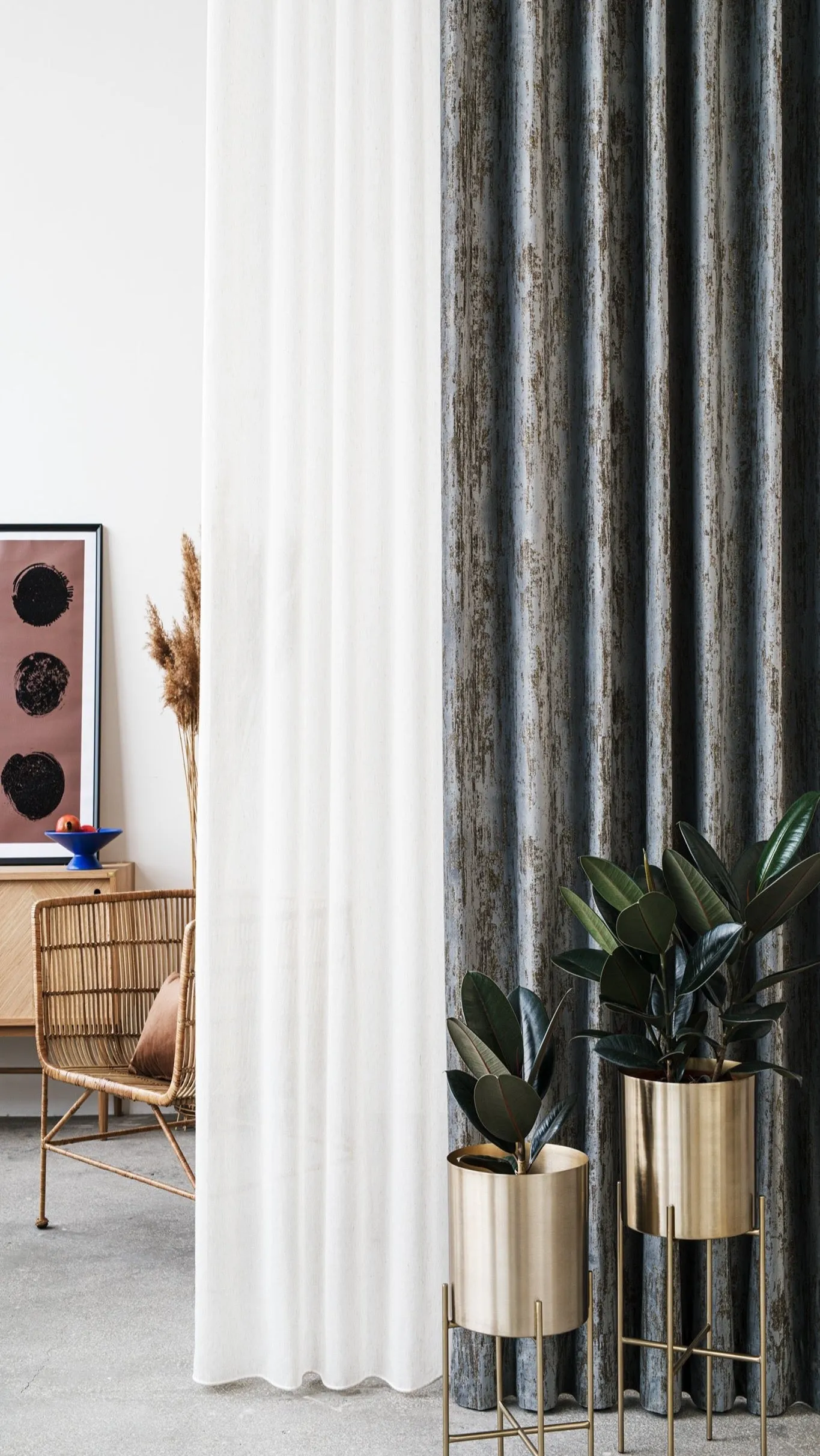 Lane Cove grey velvet Custom Made Curtains