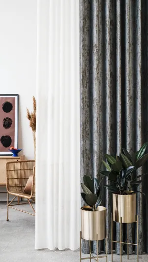 Lane Cove grey velvet Custom Made Curtains