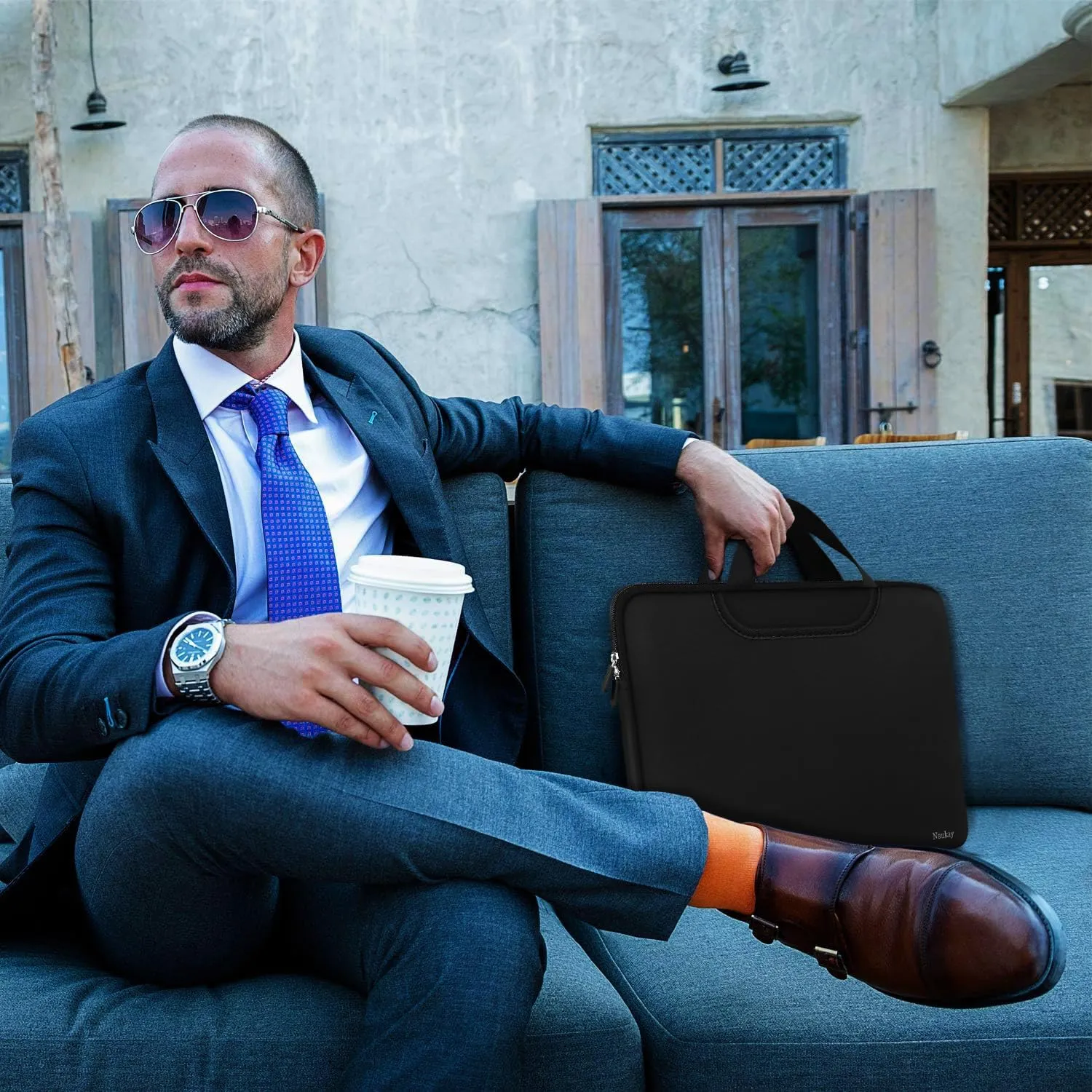 Laptop Sleeve Bag 15.6 Inch, Durable Traveling Briefcase Handle Bag & with Extra Pockets, Computer Protective Case Compatible for 15 15.6 inch HP, Dell, Acer, Asus, Black