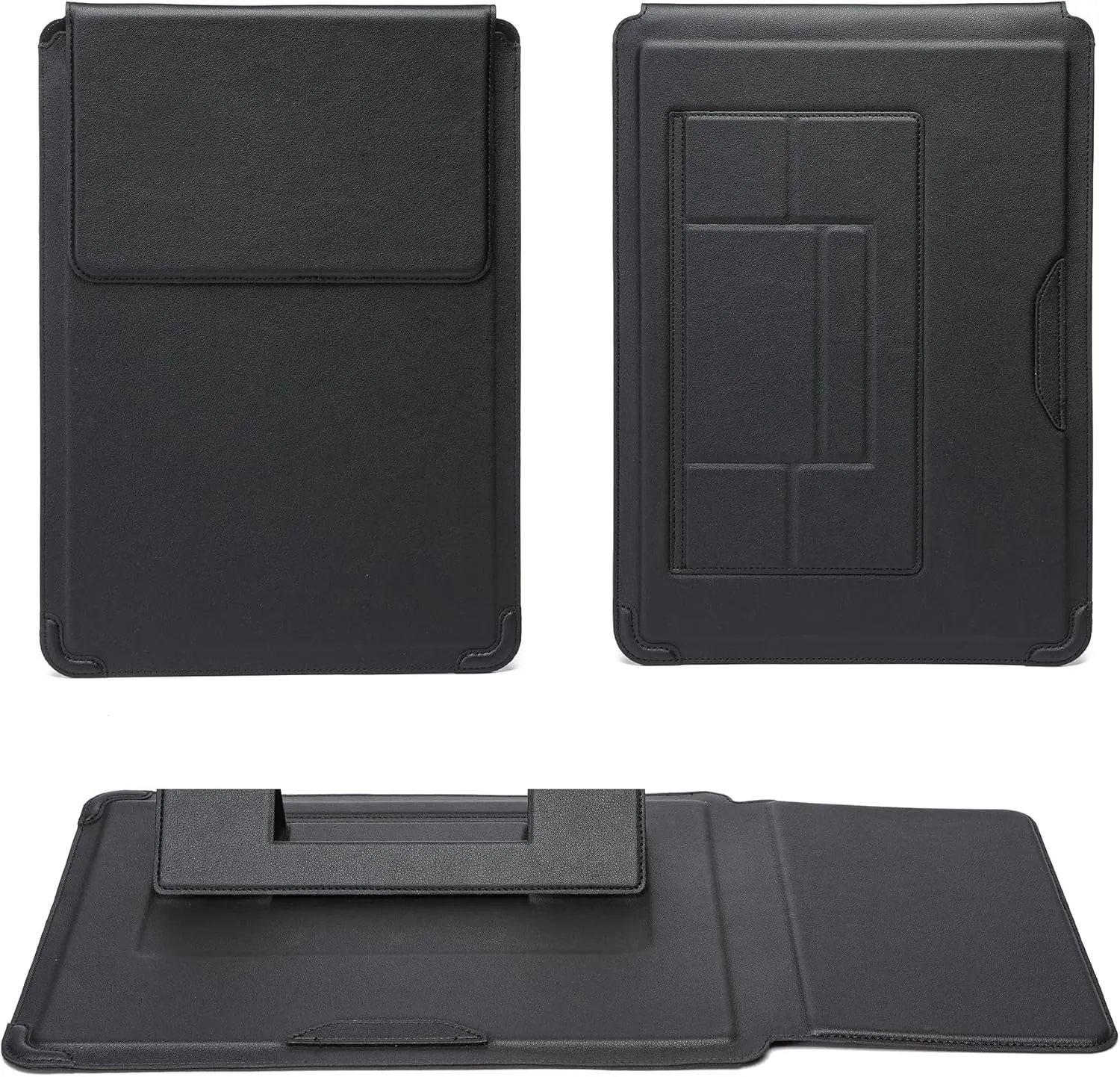 Laptop Sleeve Case with Stand and Mouse Pad 13-14 Inch Laptop Case Chromebook Sleeve Leather Protective Cover for MacBook Pro/Air Dell HP Lenovo ThinkPad Samsung Asus Acer LG Laptops