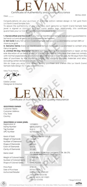 LE VIAN 3 Carat Sapphire Multiple Round Cut Pendant Necklace | 14k White Gold Pendant for Her Pave Necklace for Women Elegant Evening Design