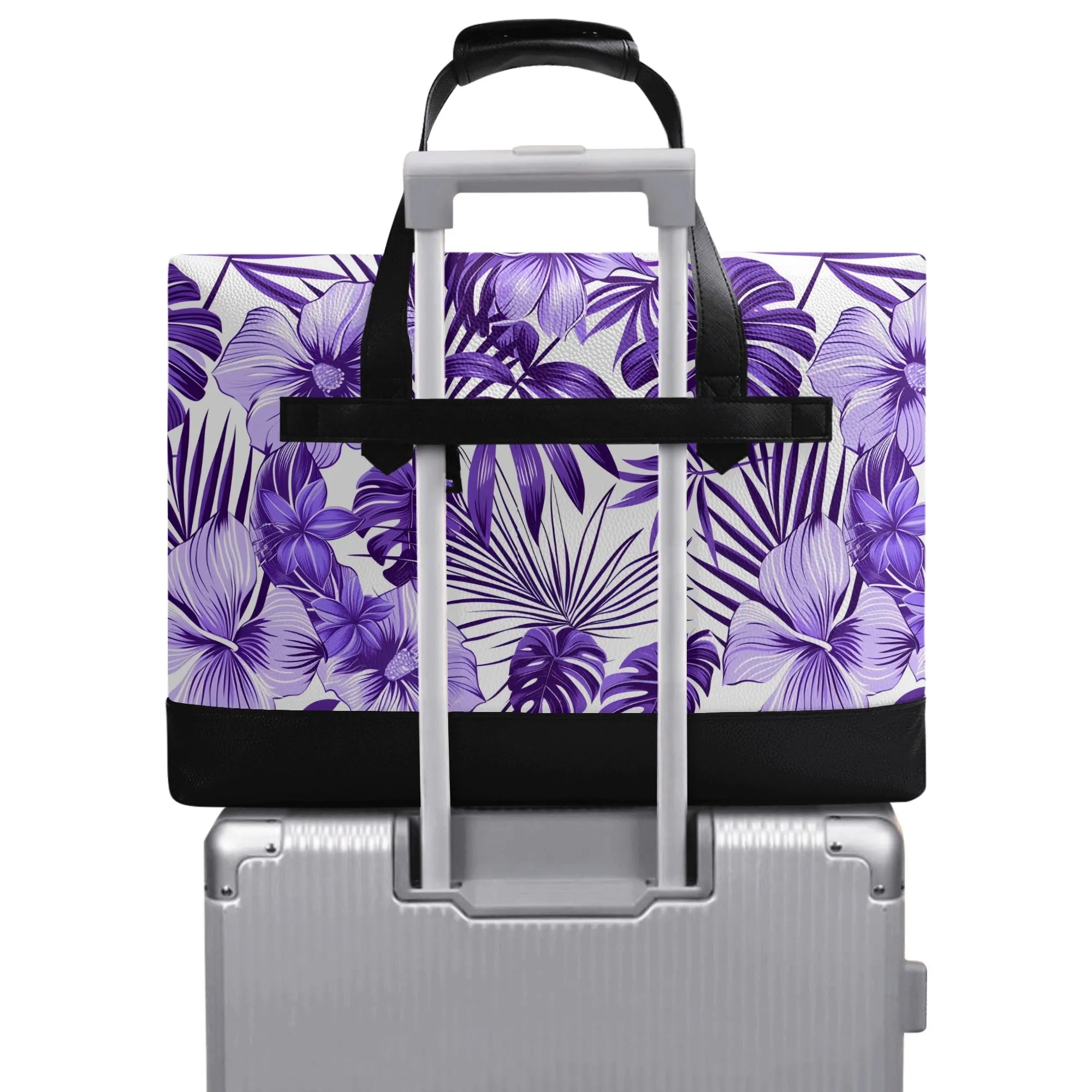 Leaf It to Style | Faux Leather Briefcase | Business Laptop Bag – Classic, Durable, Water-Resistant