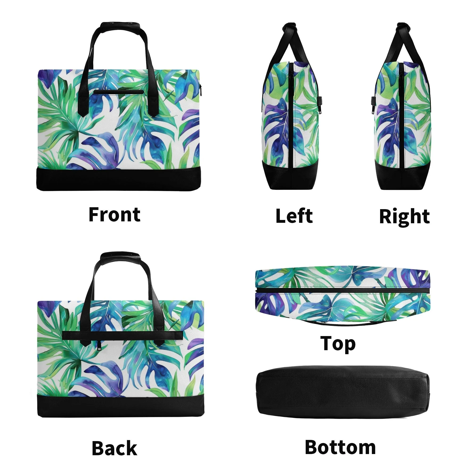 Leaf It to Style | Faux Leather Briefcase | Business Laptop Bag – Classic, Durable, Water-Resistant