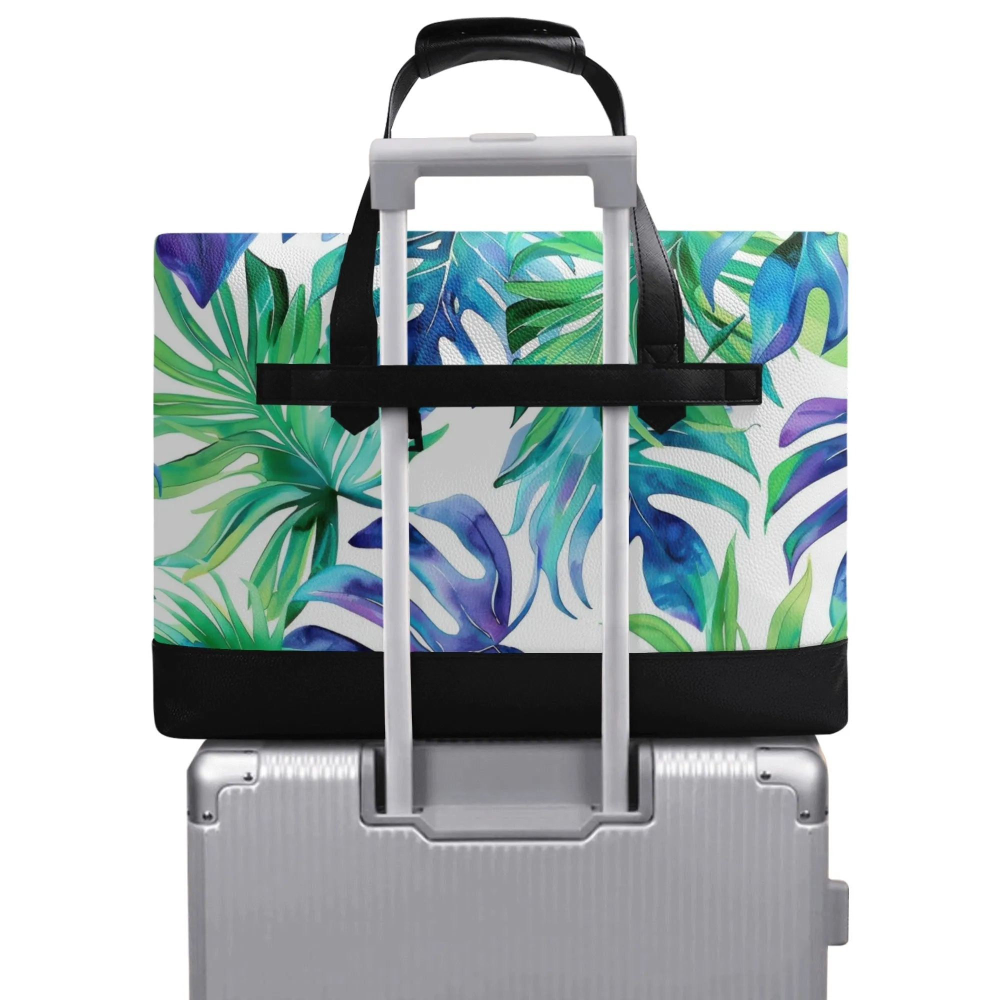 Leaf It to Style | Faux Leather Briefcase | Business Laptop Bag – Classic, Durable, Water-Resistant