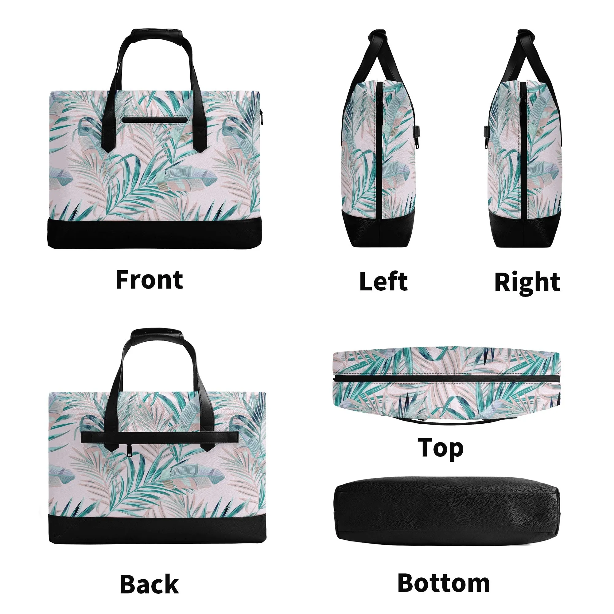 Leaf It to Style | Faux Leather Briefcase | Business Laptop Bag – Classic, Durable, Water-Resistant