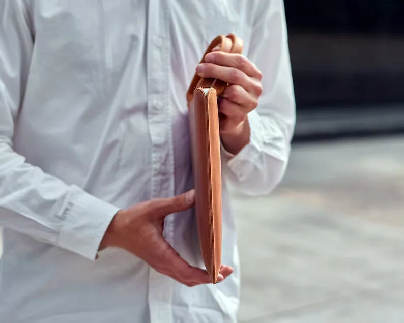 Leather Laptop Bag With Handle