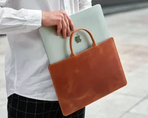 Leather Laptop Bag With Handle