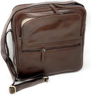 Leather Messenger Bag for Artists, 12x11.5 inches, Crossbody Style for Laptops, Briefcase Alternative, perfect for Creatives, Designers and Architects