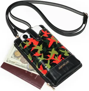 Leather Small Crossbody Bags for Women Designer Cell Phone Bag Wallet Purses Adjustable Strap