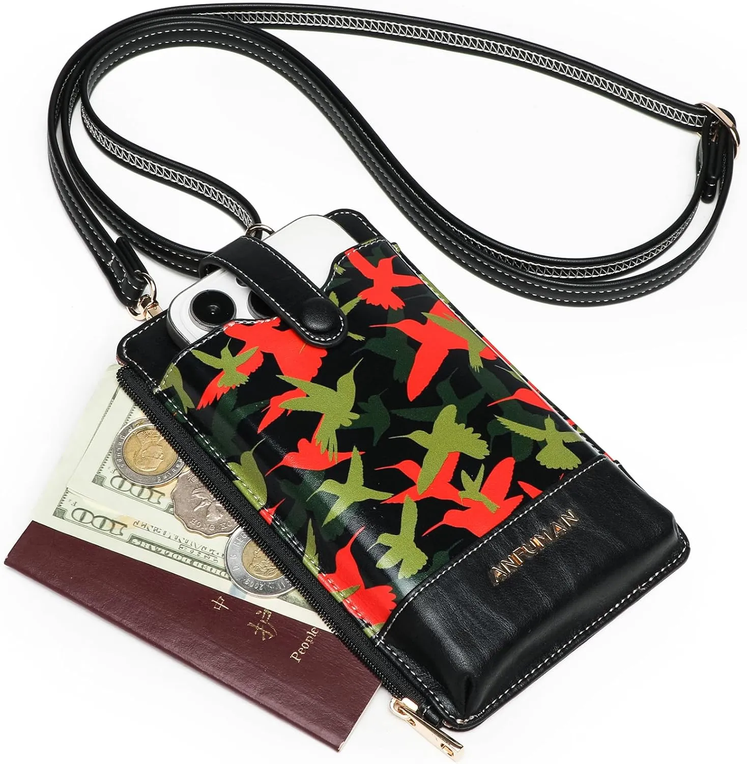 Leather Small Crossbody Bags for Women Designer Cell Phone Bag Wallet Purses Adjustable Strap