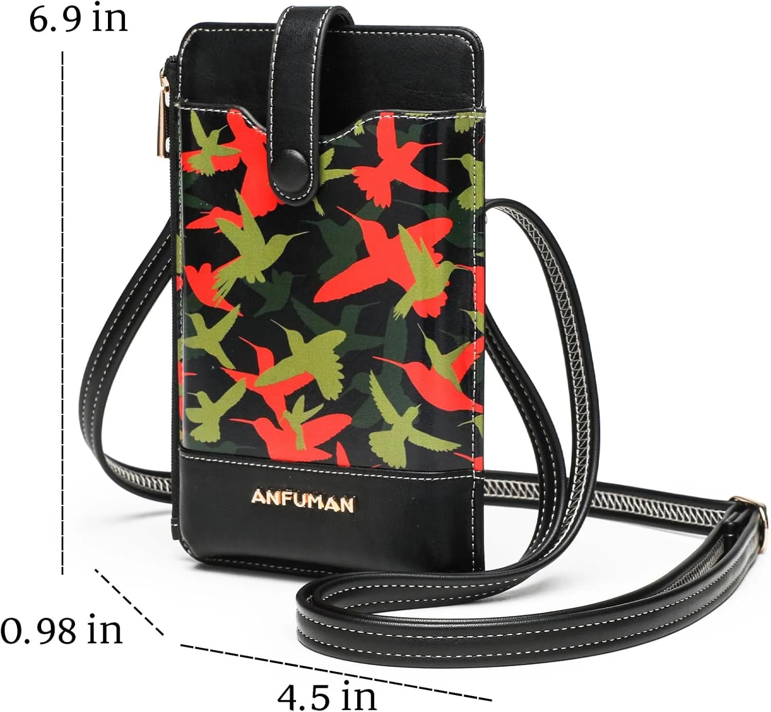 Leather Small Crossbody Bags for Women Designer Cell Phone Bag Wallet Purses Adjustable Strap