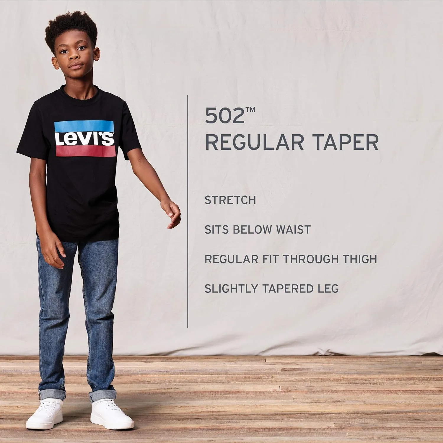 Levi's Boys' 502 Regular Taper Fit Performance Jeans