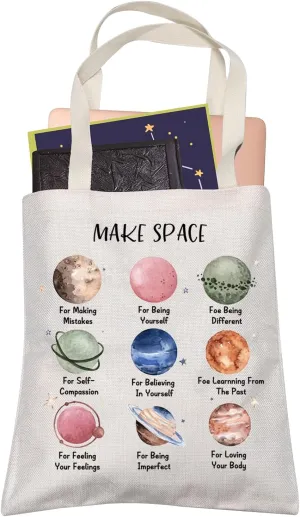 LEVLO CBT Counsellor Teacher Psychologist Graduation Gift Make Space Mental Health Shopping Bag