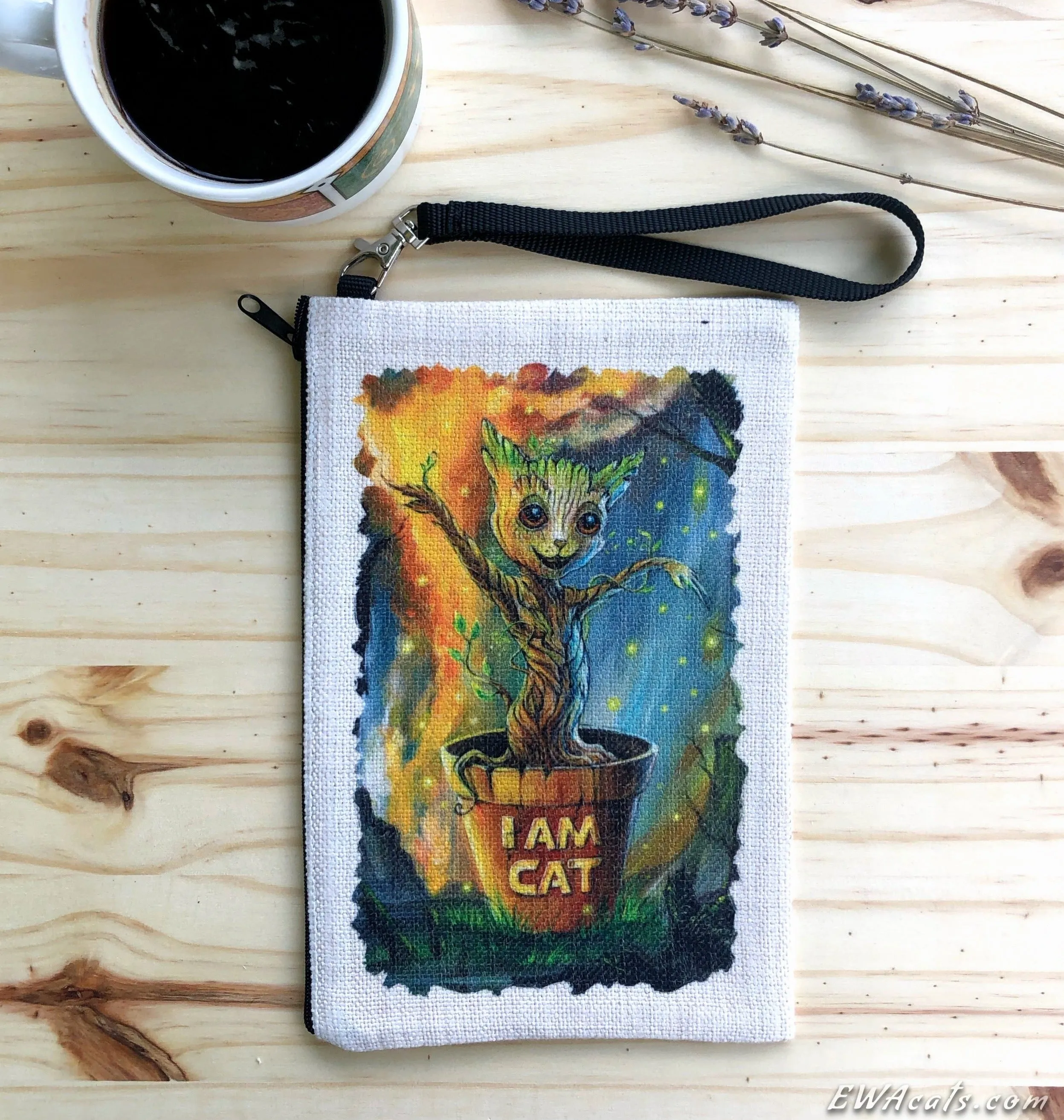 Linen Wallet "I AM CAT"