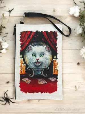 Linen Wallet "Meowdame Leota"