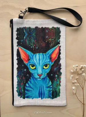 Linen Wallet "Pandoras Cat"