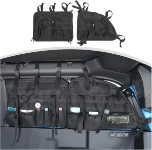 Linskip TrunkMate Roll Bar Organizer for Ford Bronco 2Door 2021-2025, Roll Bar Storage Bag for 2 Door Bronco Trunk Accessories, Durable Molle Webbing   Convenient Storage Pocket(Right)