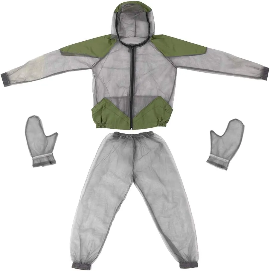 Lixada Ultra-fine Mesh Summer Wear Fine Net Cover Outdoor Breathable Jacket Suit