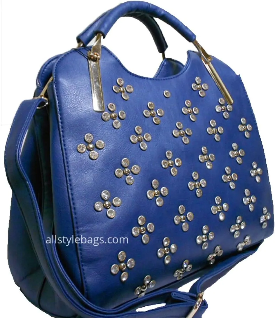 LOEM Designer inspire bling Rhinestone Shoulder bag handbag pebbled purse