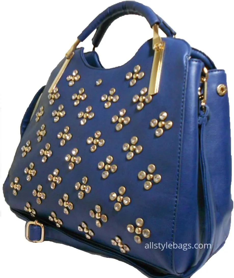 LOEM Designer inspire bling Rhinestone Shoulder bag handbag pebbled purse