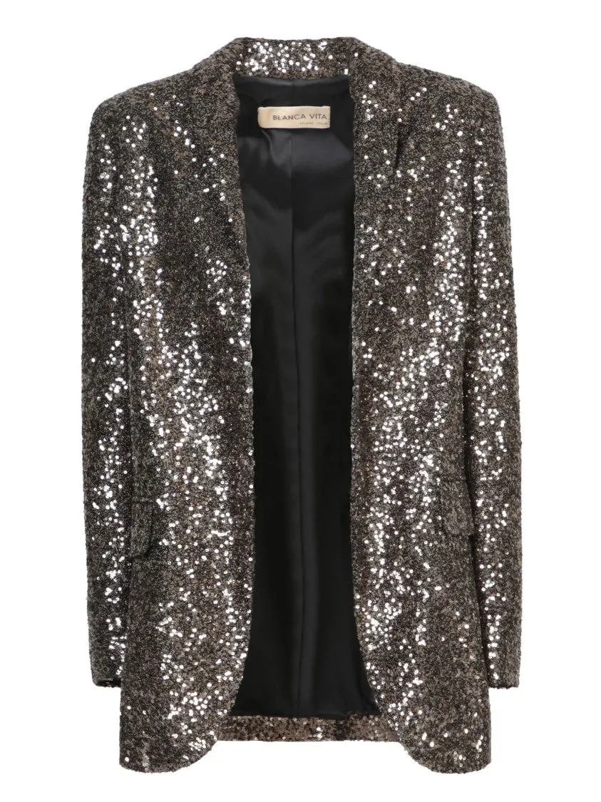 Long Sequined Jacket