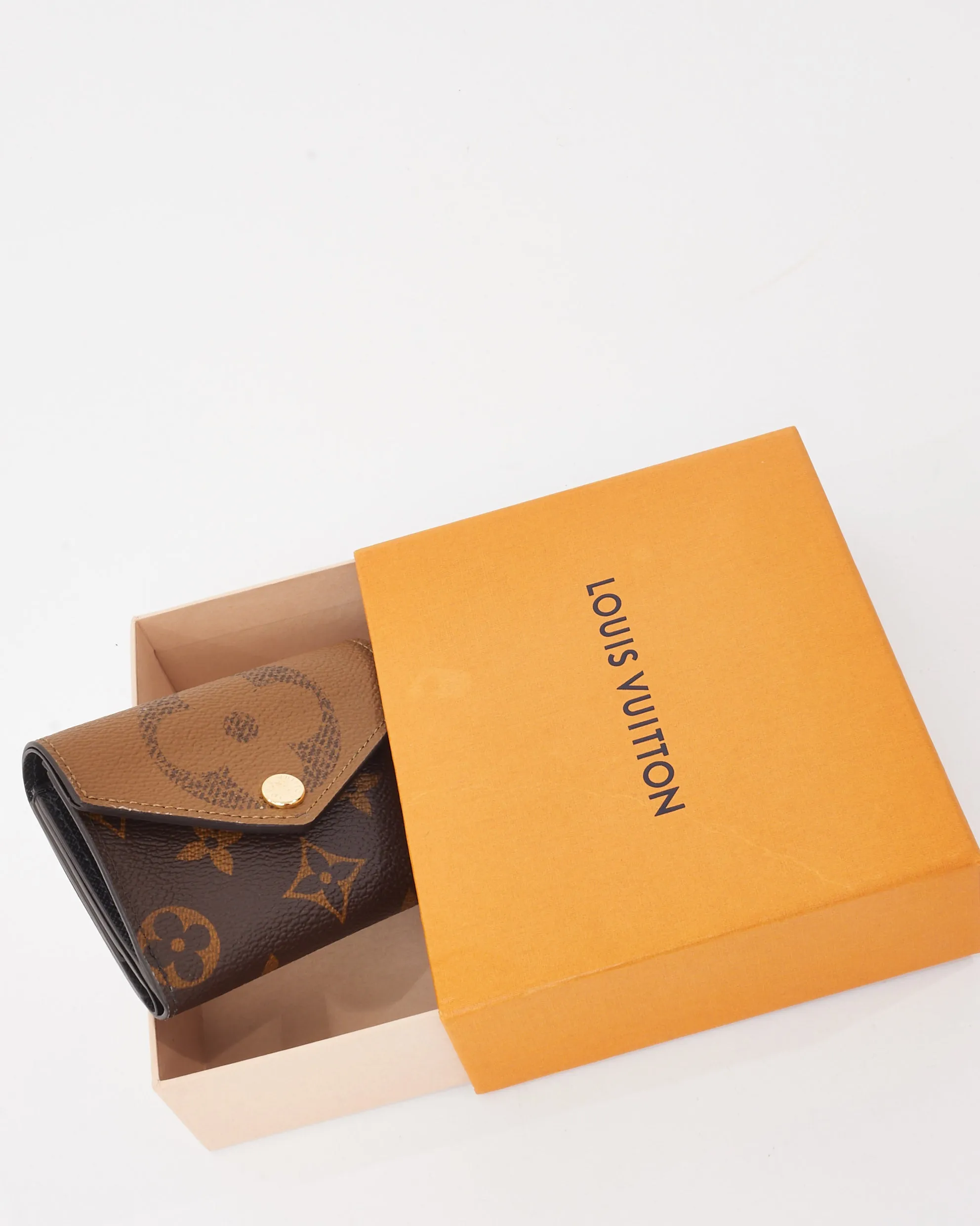 Louis Vuitton Brown Giant Reverse Monogram Canvas Zoé Wallet