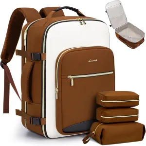LOVEVOOK 50L Carry on Backpack for Women & Men with 3 Packing Cubes, Large Travel Backpack for Airplanes, TSA Personal Item Travel Bag with Laptop Pocket, Travel Essentials Airline Approved
