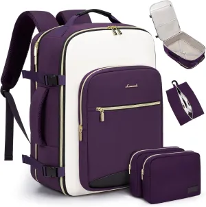 LOVEVOOK 50L Carry on Backpack for Women & Men with 3 Packing Cubes, Large Travel Backpack for Airplanes, TSA Personal Item Travel Bag with Laptop Pocket, Travels Essentials Airline Approved
