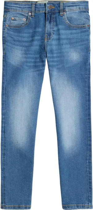 Lucky Brand Boys' Classic Fit Straight Leg Denim Jean 5Pocket Style Zipper Fly & Button Closure