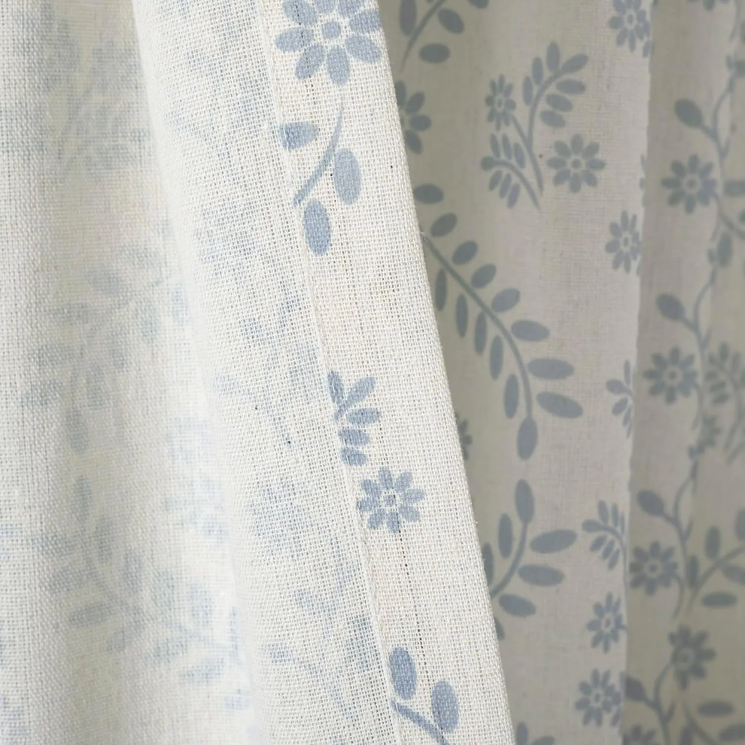 Lush Decor Doreen Delicate Floral Window Curtain Panel Pair, 52" W x 84" L, Blue