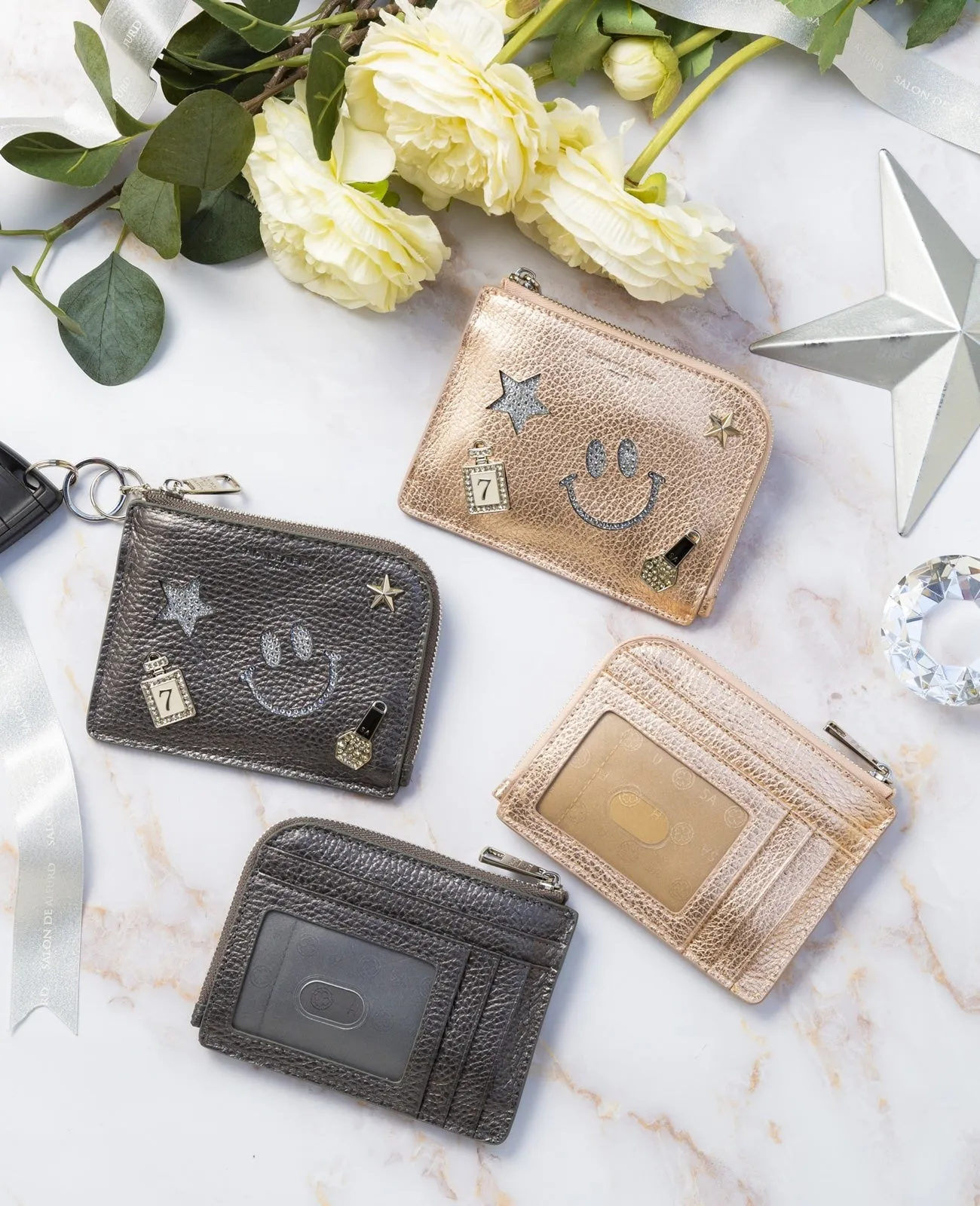 Luxuce L-shaped zipper Micro Multi Wallet 1561
