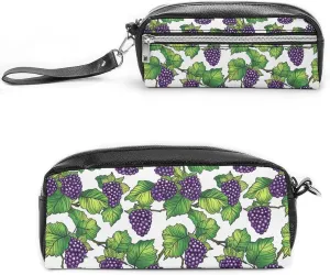 Makeup Bag Travel Cosmetic Bag for Women Hand Drawn Mulberries Makeup Pouch for Purse Large Makeup Organizer Case