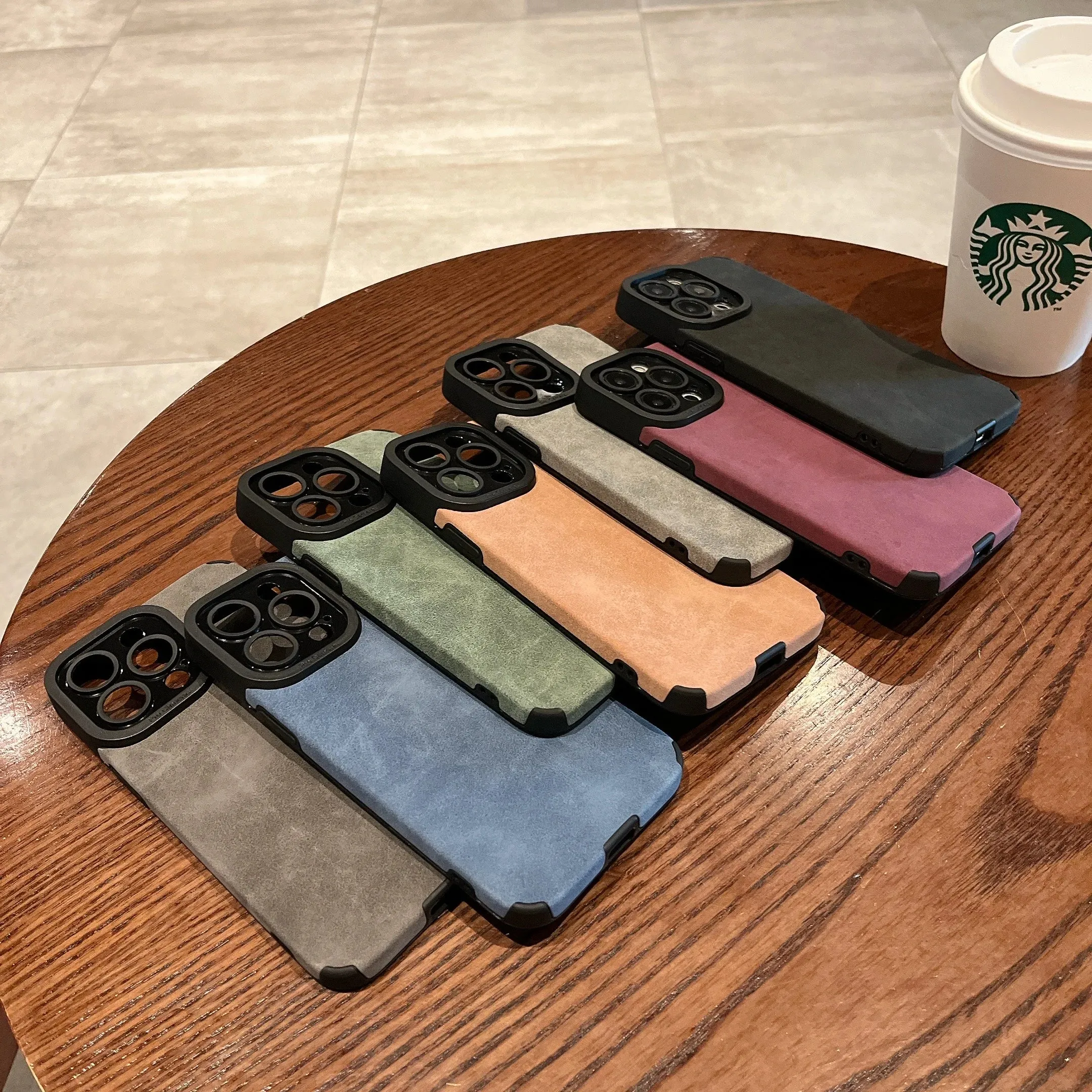 Matte Soft Leather Phone Case For iPhone 15 14 Plus 13 12 11 Pro Max