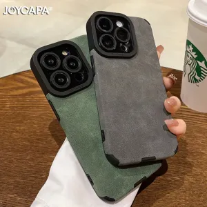 Matte Soft Leather Phone Case For iPhone 15 14 Plus 13 12 11 Pro Max