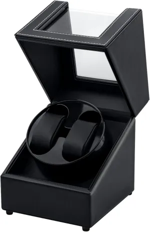 Mcbazel Watch Winder for Automatic Watches, Double Automatic Watch Winder Box, Automatic Watch Display Storage Rotation Wristwatch Box with 2 Slots (Black)