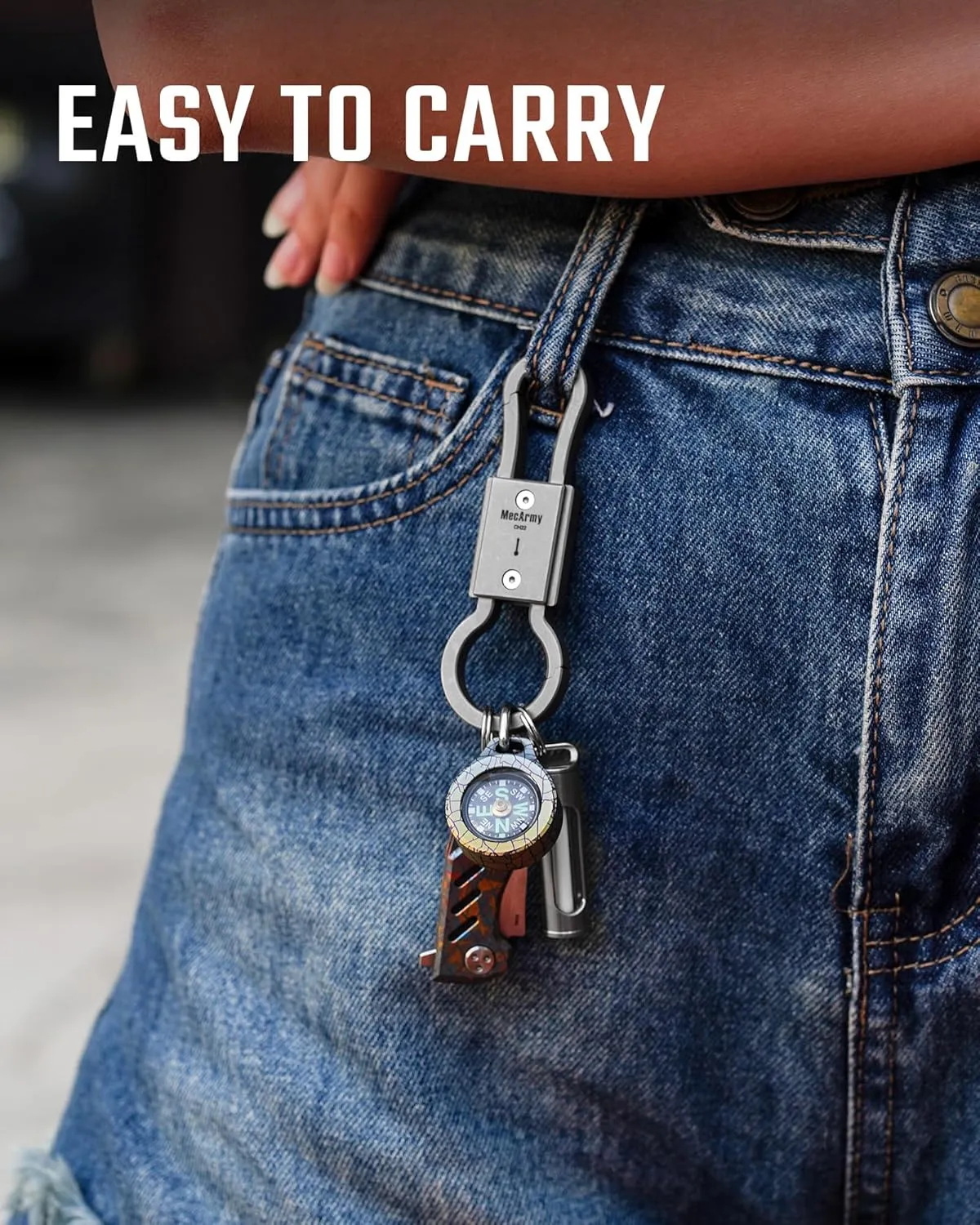 MecArmy CMP/CMP2 Mini Compass- Meaningful Graduation Birthday Gifts for Men Women, EDC Titanium/Brass/Copper Pocket Compass for Hiking SurvivaI, IPX5 Waterproof, Glow in The Dark, Necklace Pendant