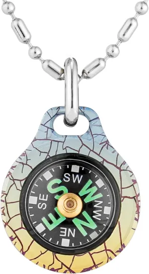 MecArmy CMP/CMP2 Mini Compass- Meaningful Graduation Birthday Gifts for Men Women, EDC Titanium/Brass/Copper Pocket Compass for Hiking SurvivaI, IPX5 Waterproof, Glow in The Dark, Necklace Pendant