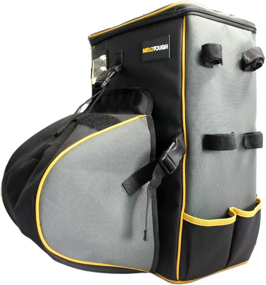 MELOTOUGH Welding Tool Backpack for Tools and Helmet Welder Backpack Extreme Gear Pack with Helmet Catch Including Lunch Box