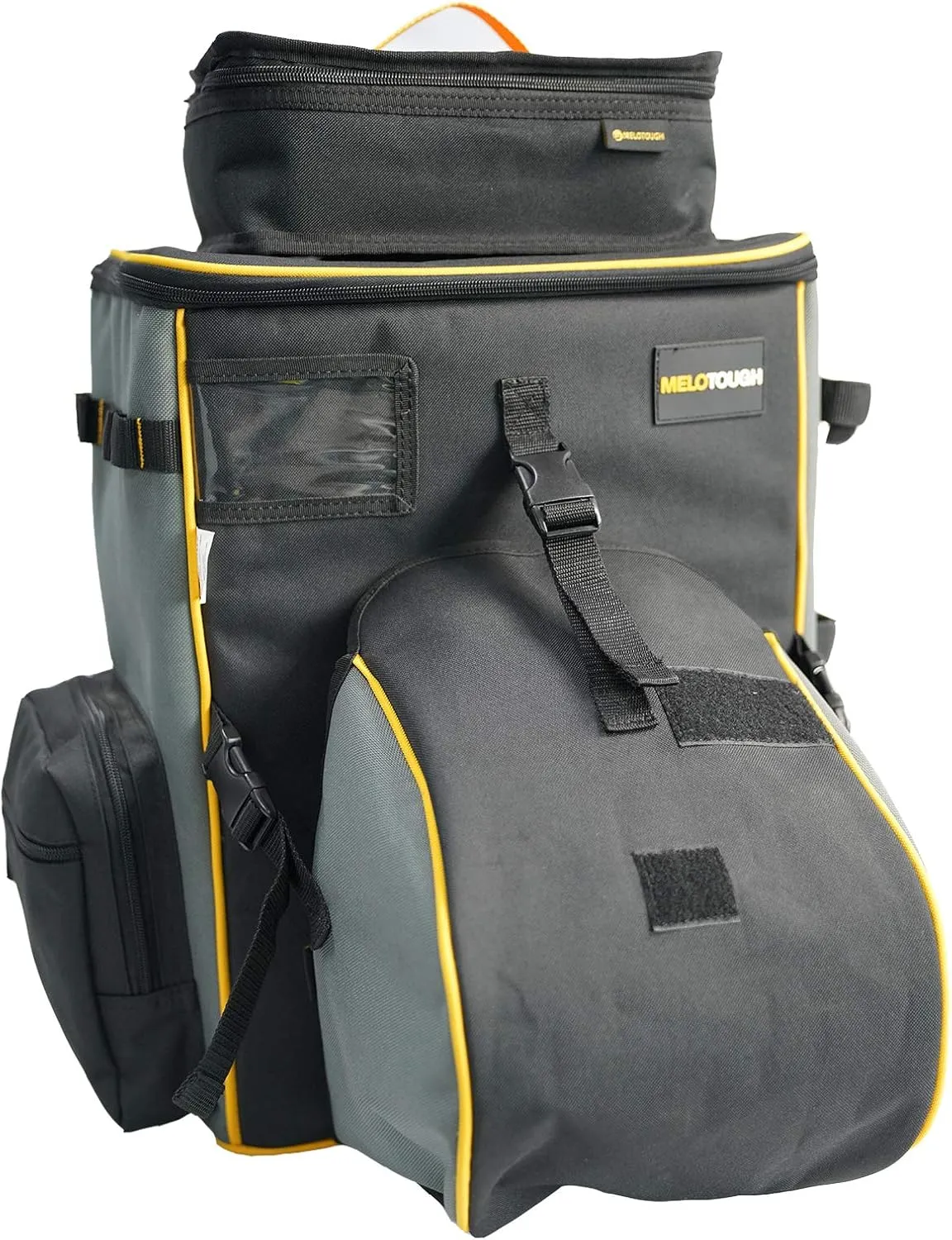 MELOTOUGH Welding Tool Backpack for Tools and Helmet Welder Backpack Extreme Gear Pack with Helmet Catch Including Lunch Box