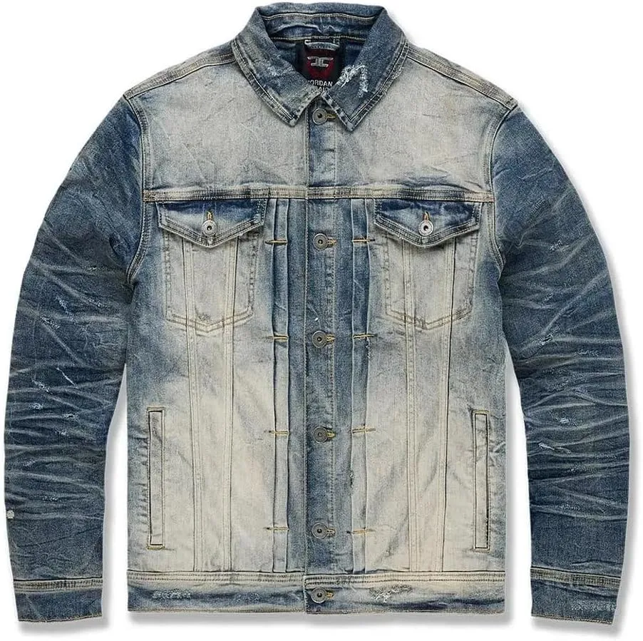 MEN HAMILTON DENIM TRUCKER JACKET (AGED WASH)