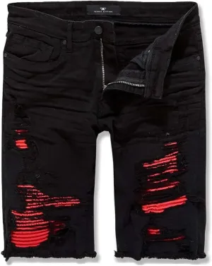 Men Siena Denim Shorts (Crimson)