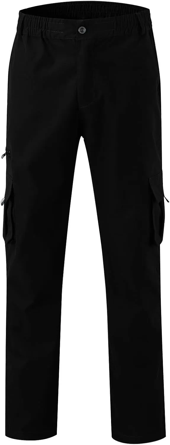 Men's Cargo Tactical Pants Hat Multi Woven Pocket Foot Rope Solid Pants Street Cargo Tie Cargo Pockets Casual