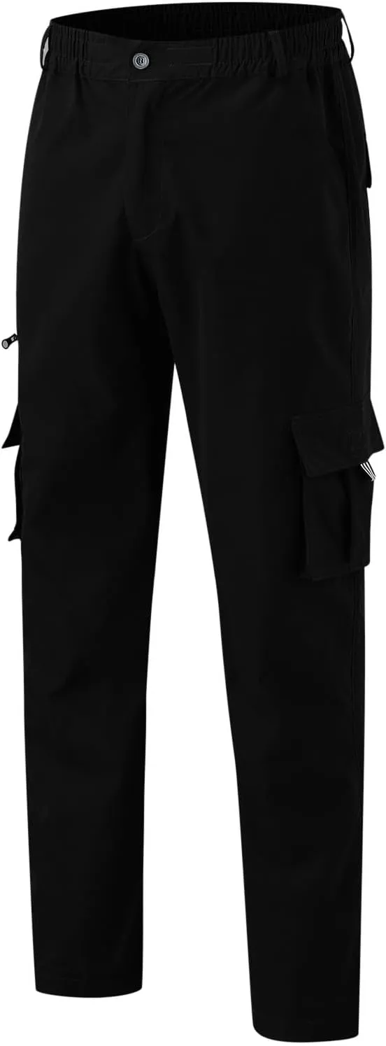 Men's Cargo Tactical Pants Hat Multi Woven Pocket Foot Rope Solid Pants Street Cargo Tie Cargo Pockets Casual