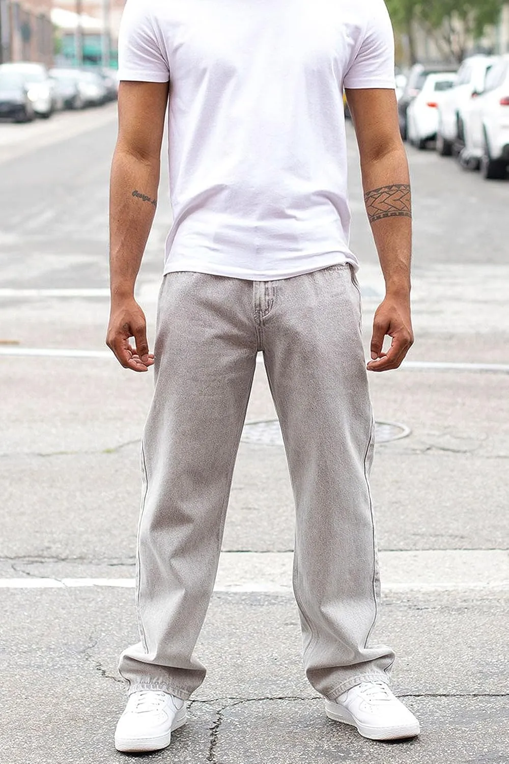 Men's Essential Baggy Wide Denim Jeans
