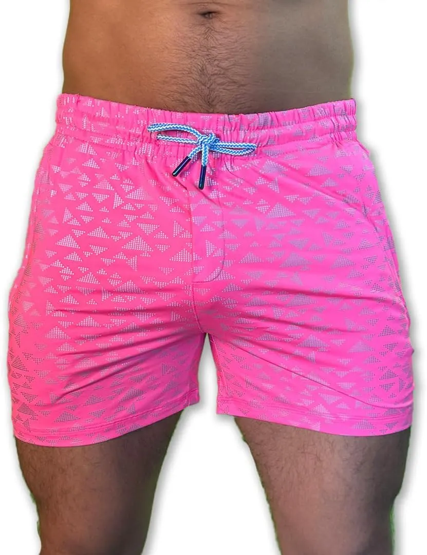 Men's Party Booty 4in Inseam Shorts, Zippered Pockets, Rave & Festivals LGBTQ, Gay Weekender